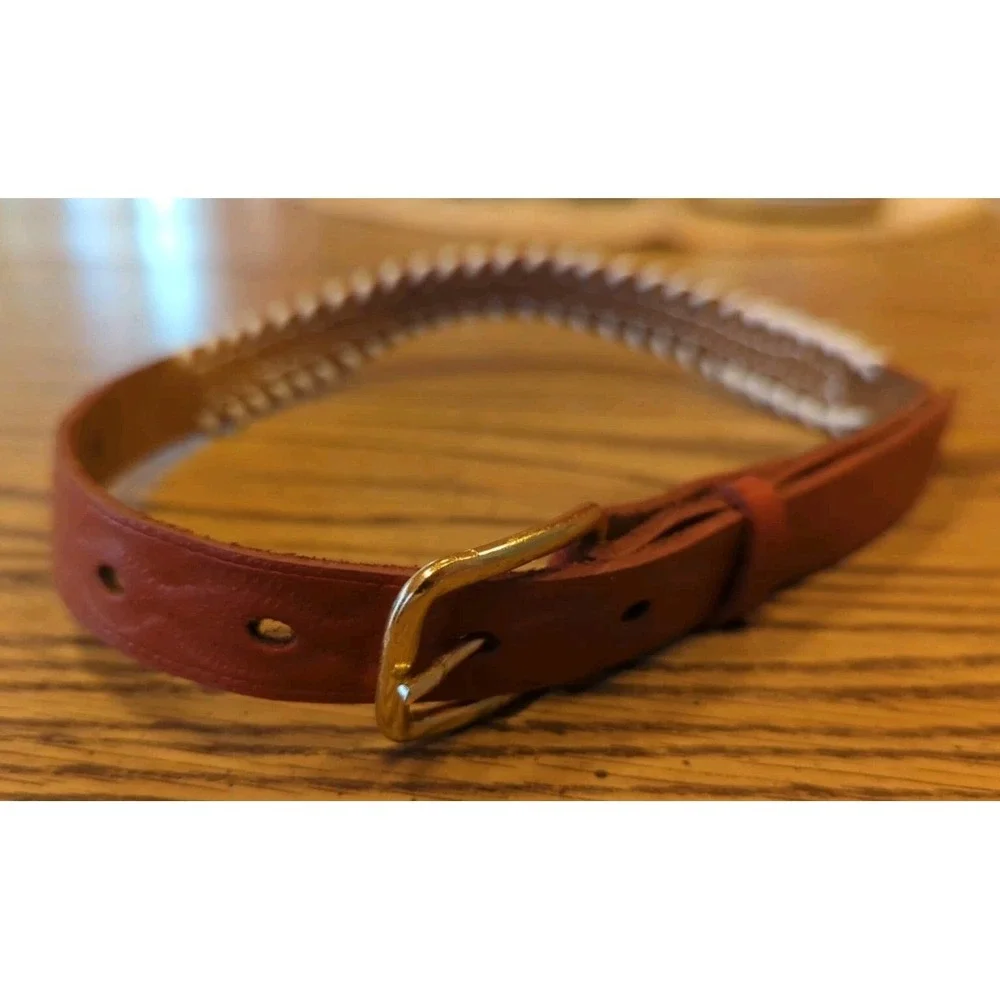 NOS Magic Forest Lake George NY Novelty Beaded Leather Belt Kids Youth Adult 20